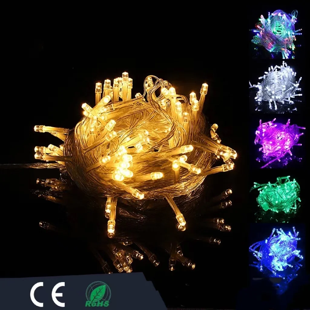 Водонепроницаемая светодиодная гирлянда, 10 м, 20 м, 30 м, 50 м, 100 м