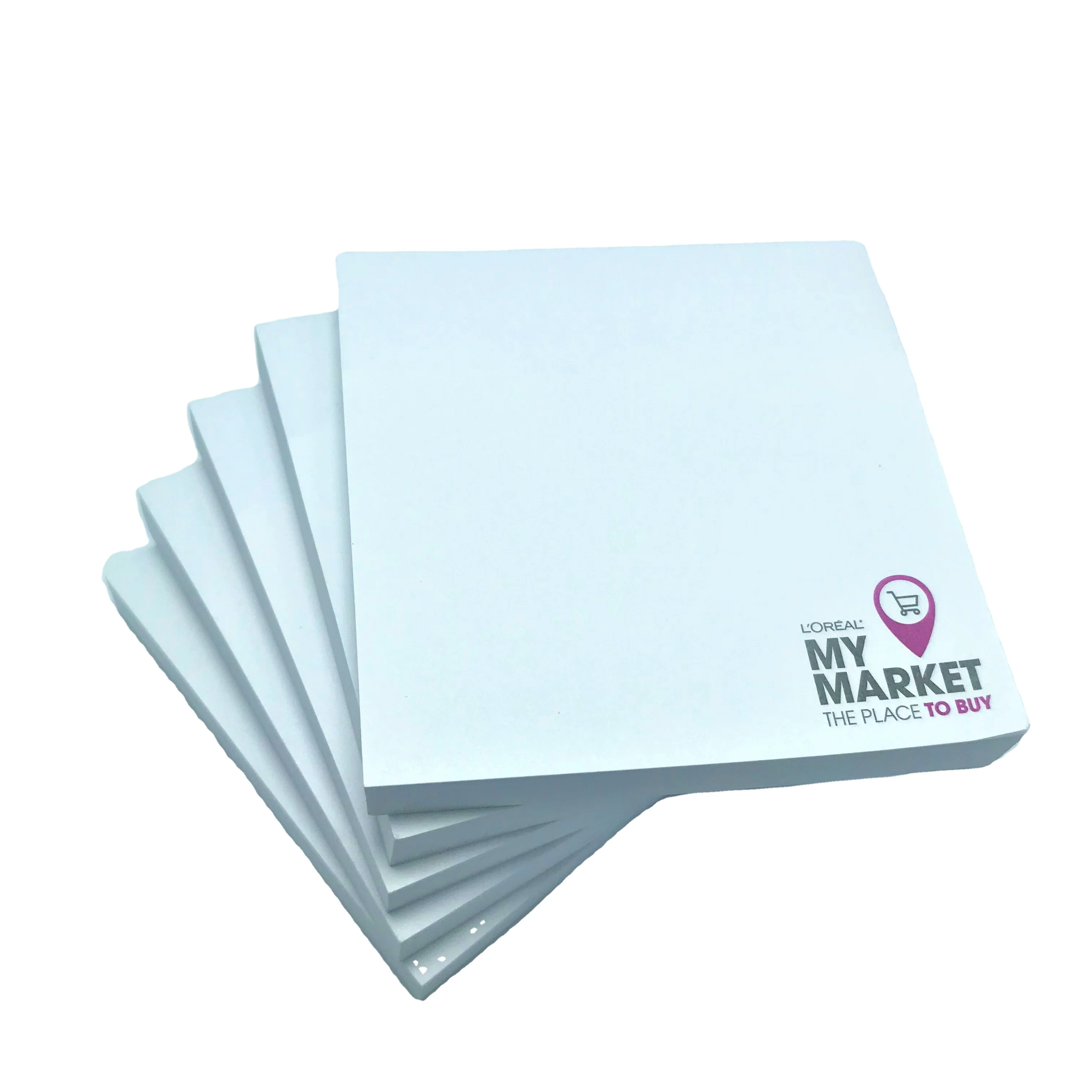 Customized 3x3 Die Cut Shape Pocket Size Hotel Small Writing Notepad Study Sticky Notes  Memo Pads with Printing Company Logo