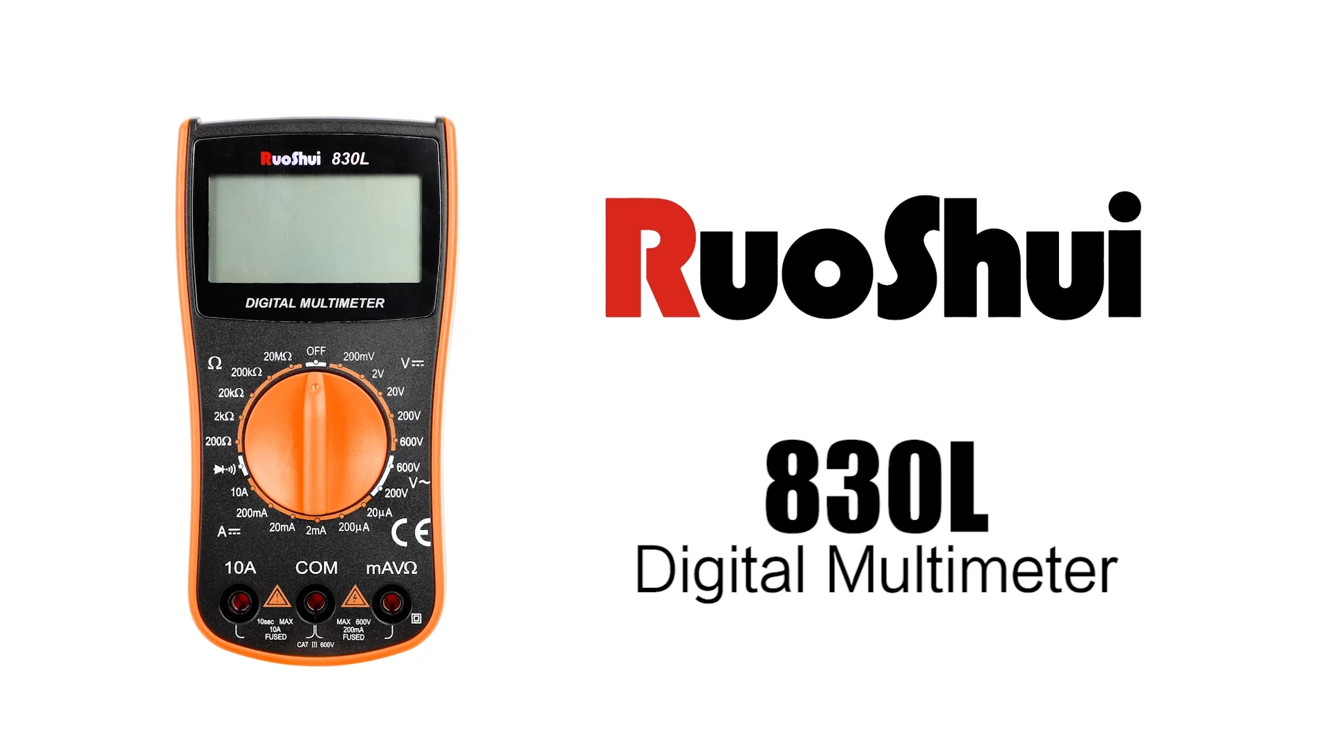 Ruoshui 830l Rts Mini Digital Multimeter 2000 Counts Manual Range Voltage Resistance Students
