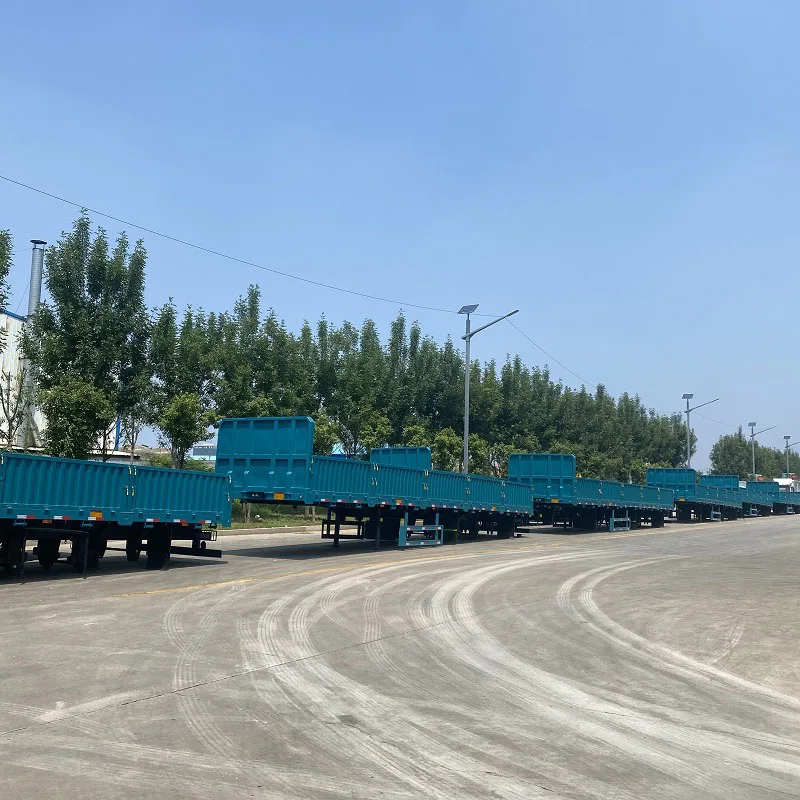 Vehicle Master 3 Axles 40ft 12m 12.5m 40ton 50ton Side Wall Fence Cargo Semi Truck Trailer