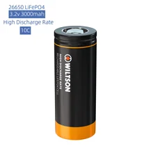 Factory direct lithium battery 26650 rechargeable ifr lifepo4 26650 3.2 v 3000mah 30a 26650 lifepo4 high discharge rate