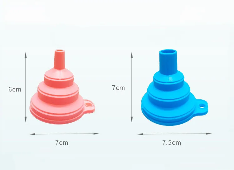 product wholesale custom silicone kitchen utensils creative retractable portable foldable funnel large medium small sizes for home use-9