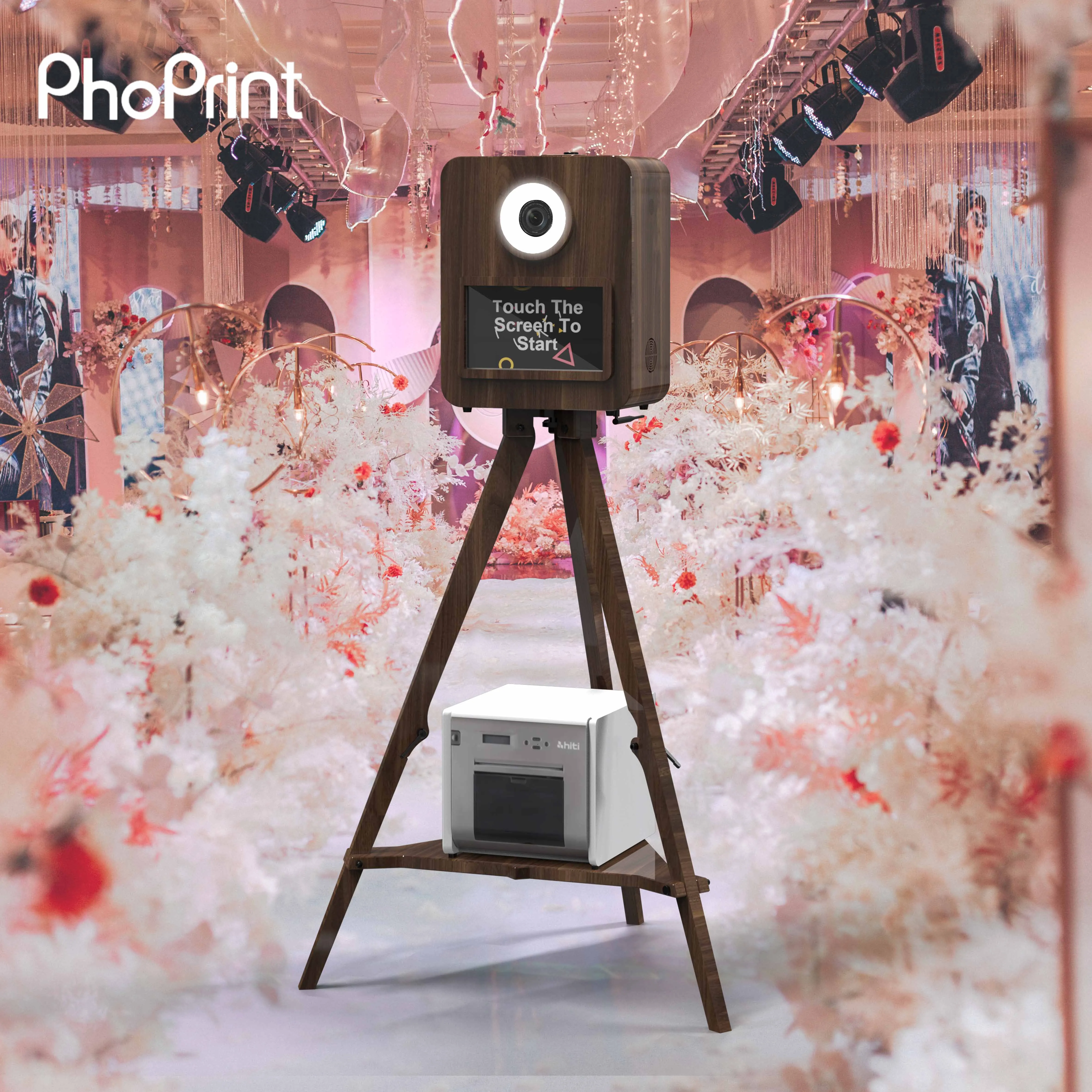 Reyeah Photo Booth Machine Digital Backdrop Wooden Dslr Photo Booth