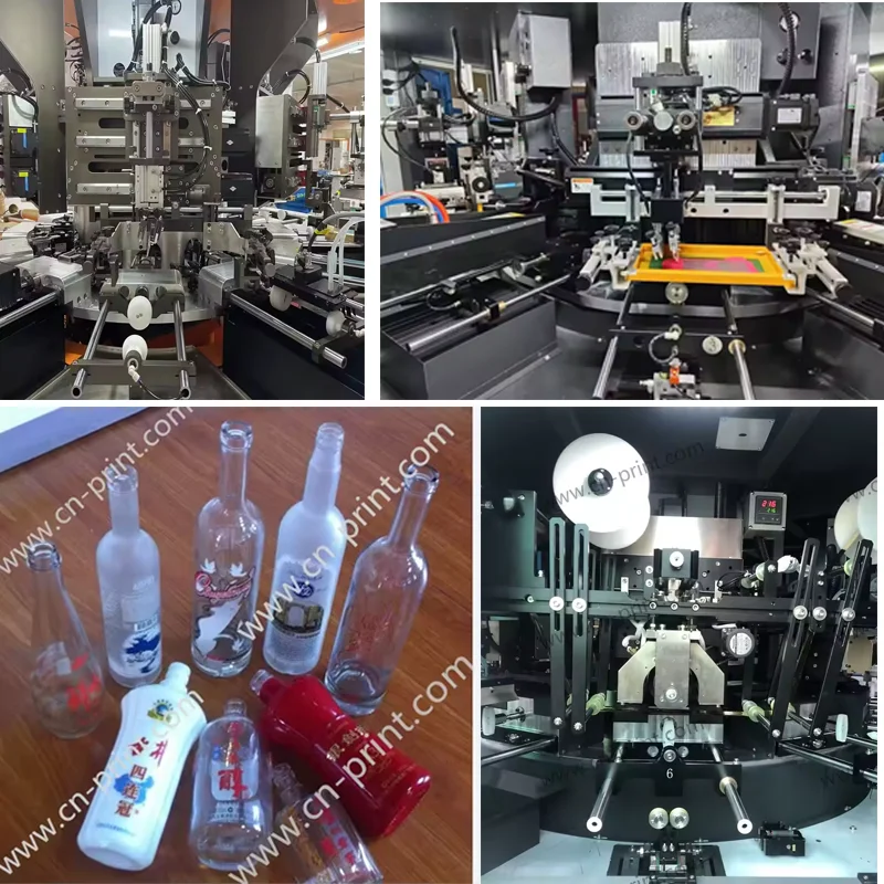 LCブランド 自動ガラスボトル用スクリーン印刷機 LC-CNC208