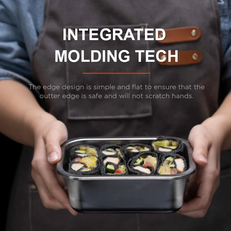IKOO New Design Stackable Microwave and Oven Safe Container Stainless Steel Food Storage Containers
