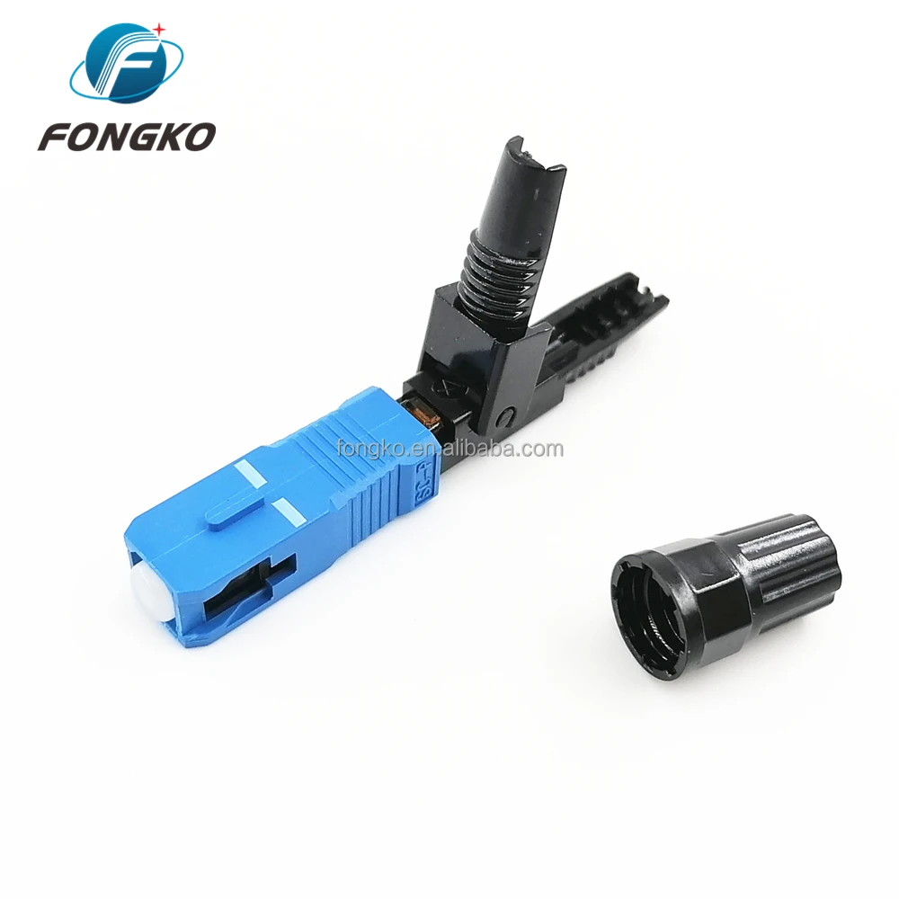 FONGKO FTTH Drop Cable Field Termination Fiber Optic Fast Connector SC ...