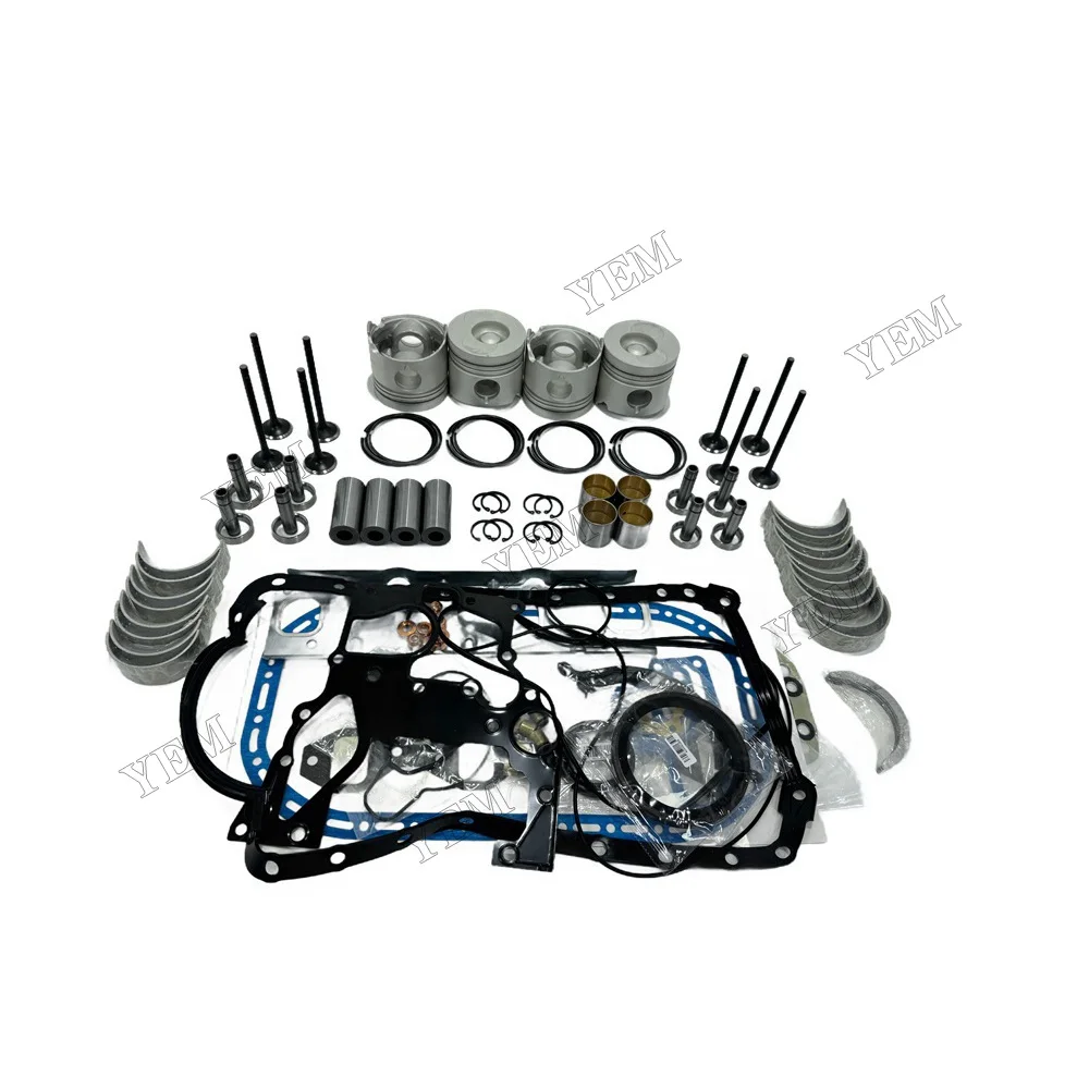 Engine Rebuild Kit With Piston Ring Bearing Valves Overhaul Gasket Set Compatible for Isuzu 4JA1 Replacement Engine Parts 5