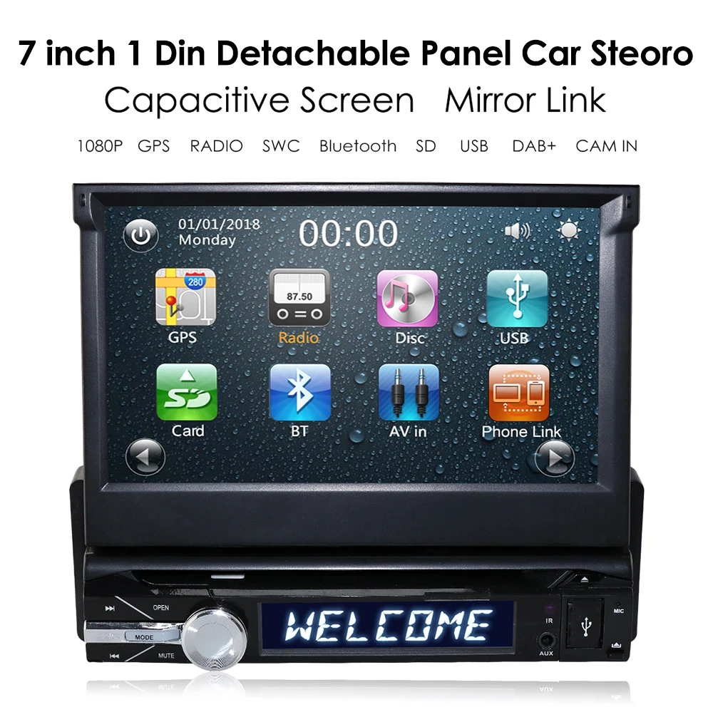 car radio with lcd screen free sample