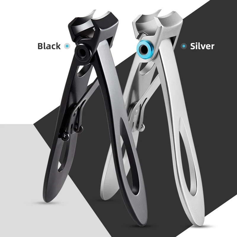K143  8 Pcs Set Nail Clipper Trimmer Black Stainless Steel Nail Cutter Files Ear Pick Nail Scissors Tools Manicure Pedicure Set