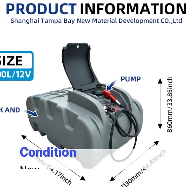 1000l/264gallon Adblue Diesel Fuel Tanks With 12v Electric Standard