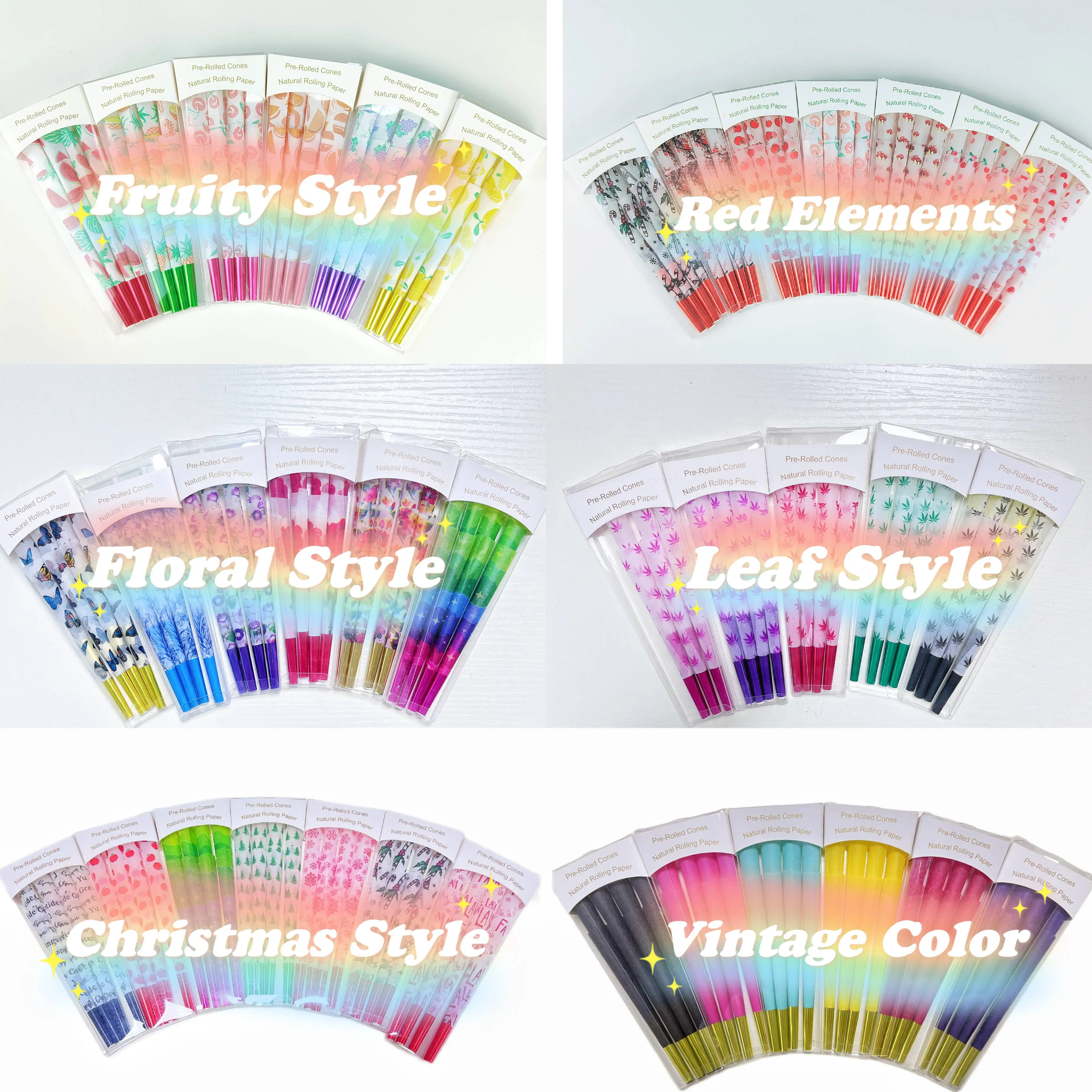 Red Lovers Pre Rolled Paper Cones Custom King Size Slim Smoking Paper