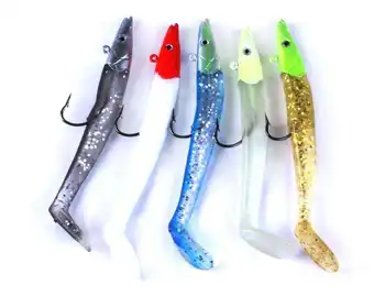 Cheery Free Shipping Lead Head Jig Fishing Hard Bait PVC Lure for Ocean Boat Fishing Marlin Carp 19g 11cm – Metal Jig – view 5