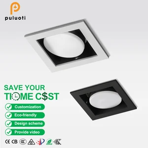 PULUOTI GX53 LED Recessed Downlight 7W AC85-265V 525LM 110 Degrees 3000K/4000K/6000K Light Modern Design for Living Room