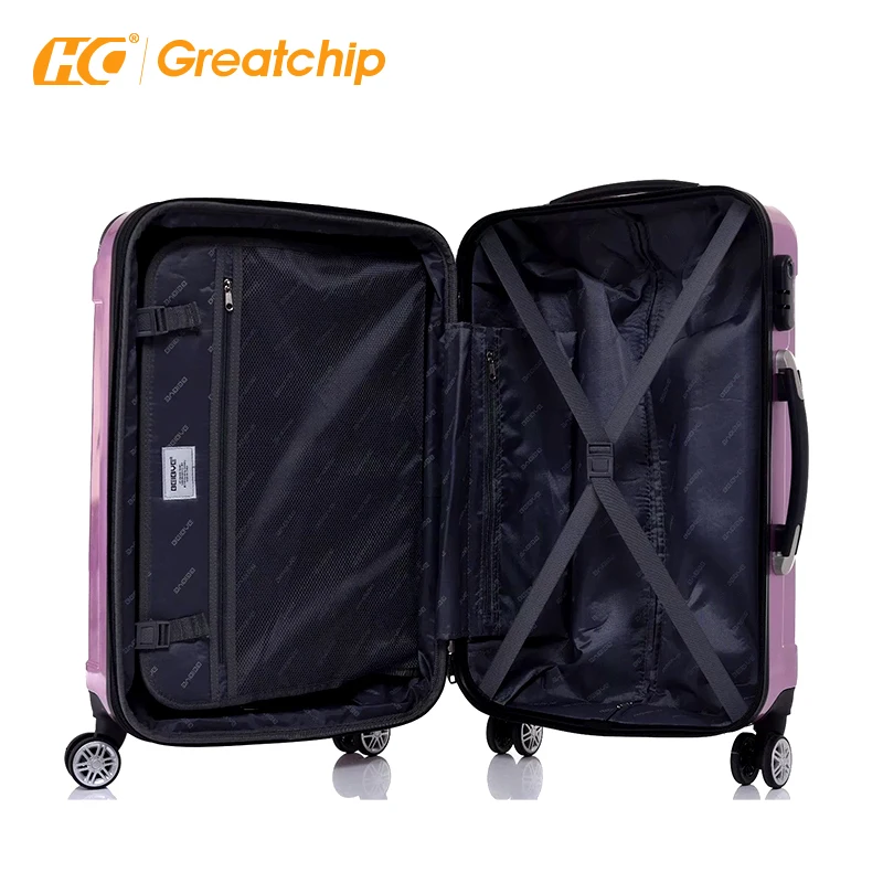 Lovely Pink Carry on Polycarbonate Suitcase Brand Name Design Travel  Luggage Bag Set