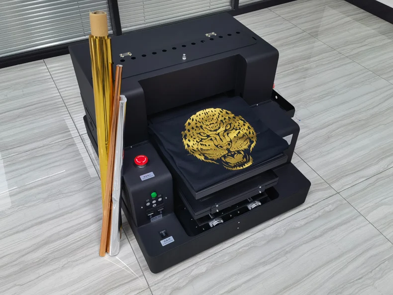 A3+ Digital Textile Printer with DTF Hot Gold Foil Transfer