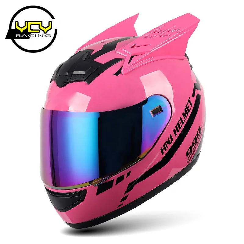 Factory Wholesale Summer Run All Head Full Face Ride Personality Horn  Predator Electric Motorcycle Helmet