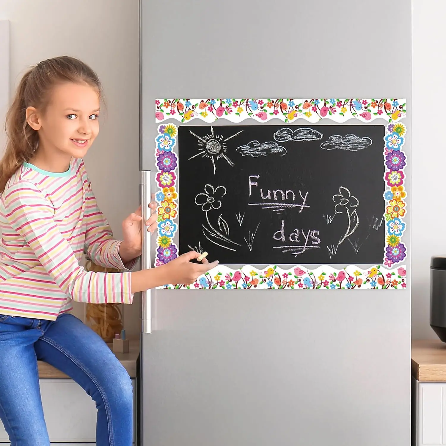 Rainbow Bulletin Board Border Reusable Border Trims Classroom