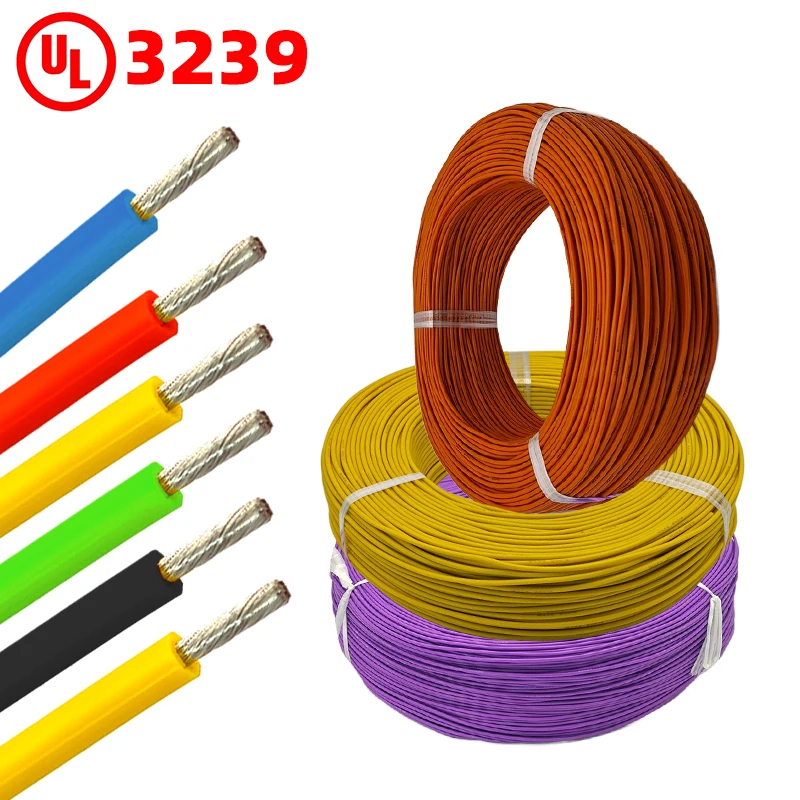 Custom UL 3239 Electrical Wire Cable Flexible Silicone 22 24 Awg Tinned Copper 2.1mm Medical Devices Electric Wires and Cables