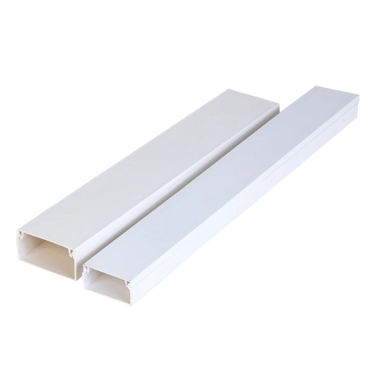 PVC Electric Cable Conduit Wire Trunking Pipe 16x16 25x25 40x20 100x50mm PVC Square Cable Trunking With Sticker