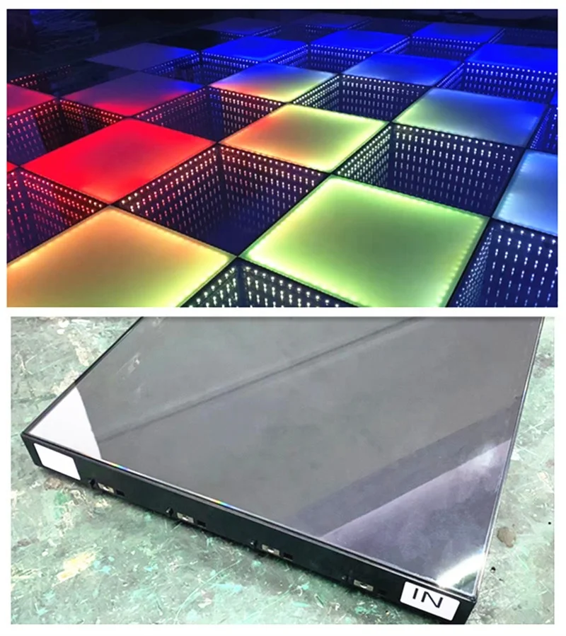 3D Interactive Dance Floor Light Infinity Mirror Wireless Dance Floor