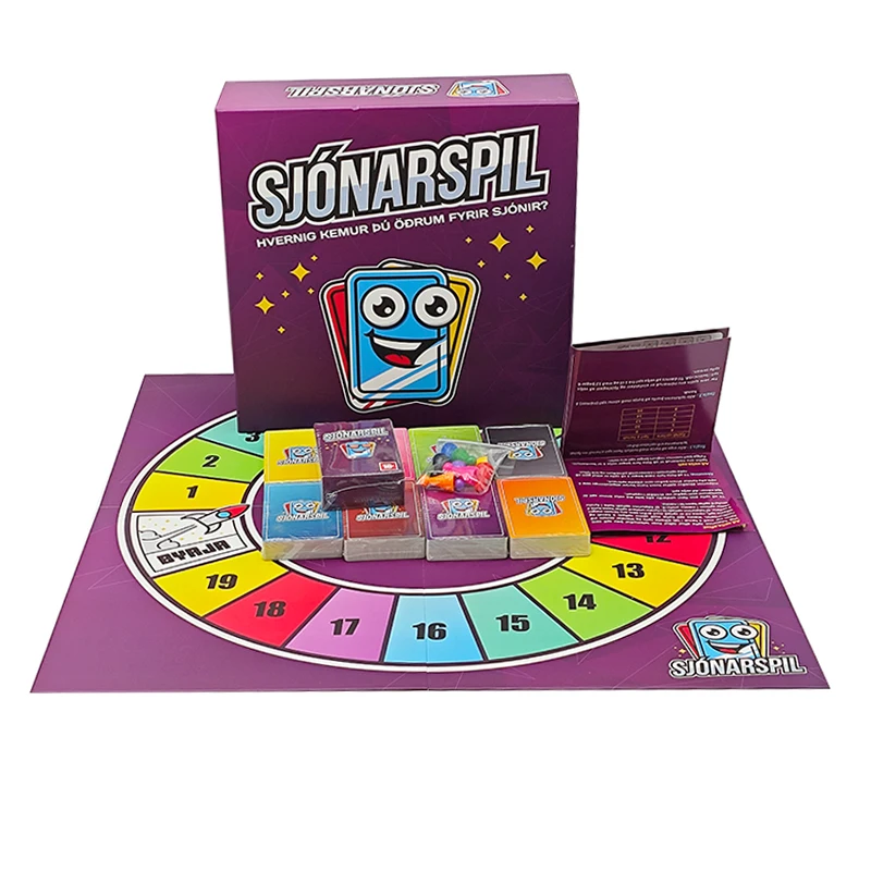 High Quality Custom Printed Matte Finished Paper Cardboard Material Adult Board Game Personalized Design for Entertainment