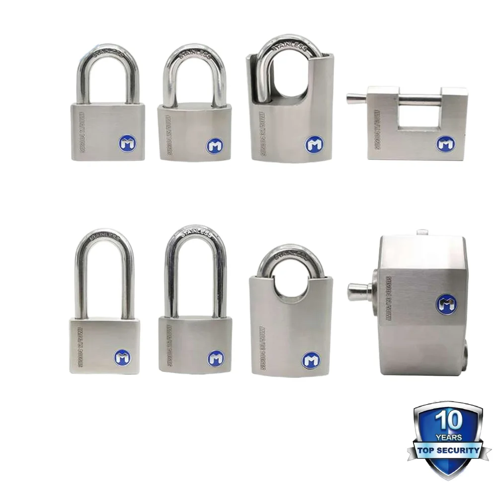 MOK Anti-Acid Anti-Pick Anti-Rust Padlock Key Unlock Waterproof Anti-Theft Features Polished Finish for All Types Containers
