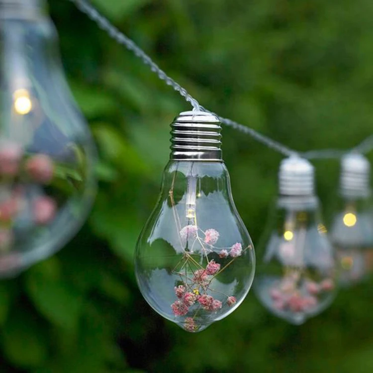 100ml 200ml 300ml Glass Beverage Fruit Light Lamp Bulb Shape Bottle With Cap for Soft Drinks