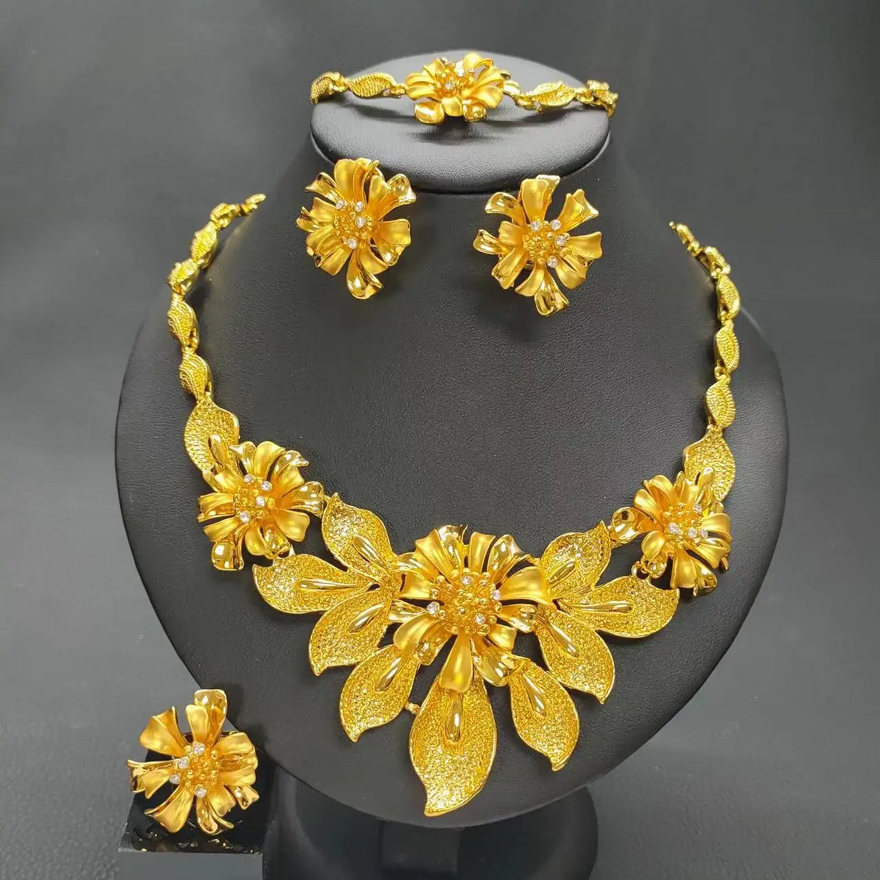 DAIHE卸売高級ウェディング4ピースレディース24Kゴールドメッキインド