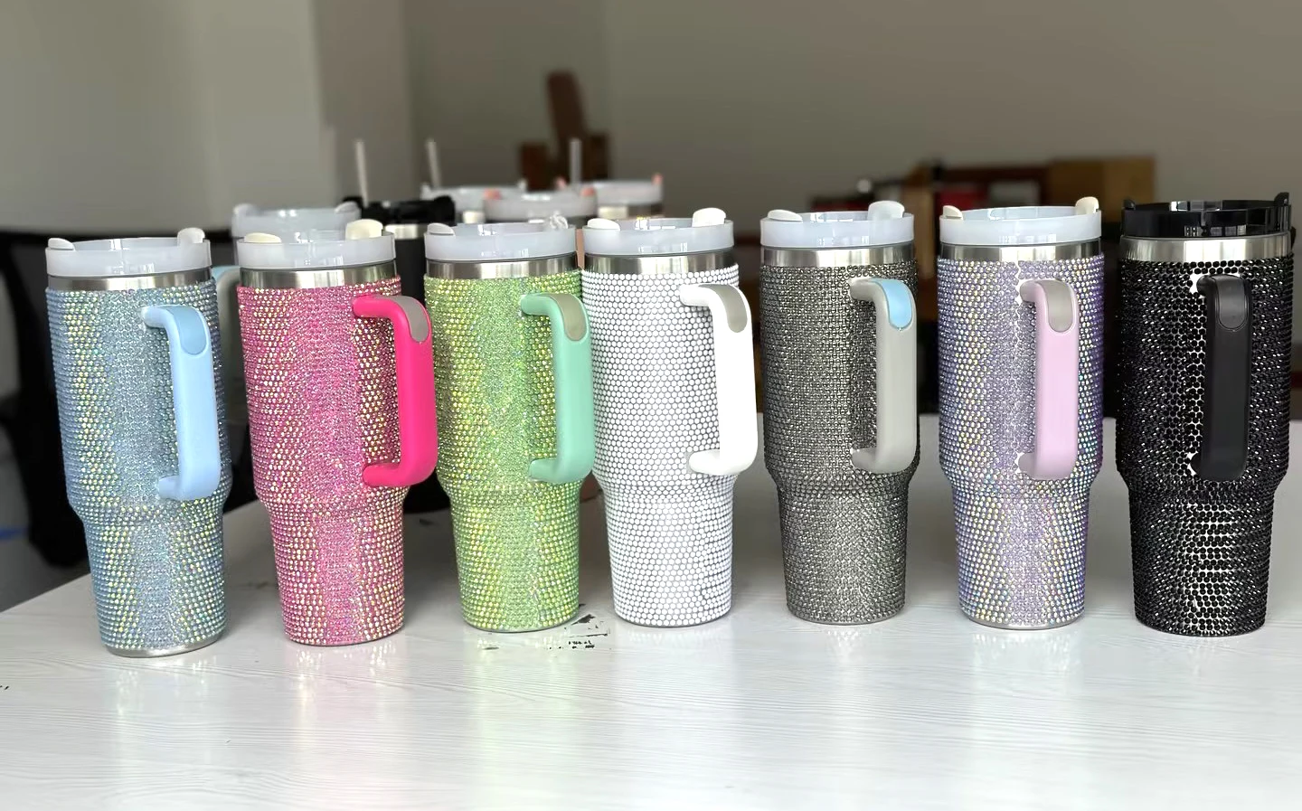 Usa Warehouse Shimmer Glitter Coffee Mugs Stainless Steel Blank