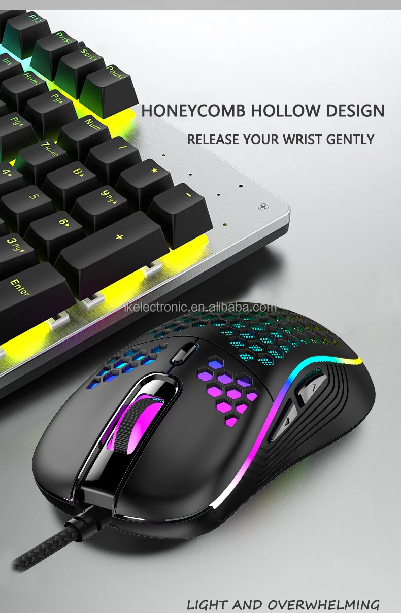 Top Selling mouse Computer Accessories Lightweight Honeycomb Gamer Programable USB Wired Gaming Mouse