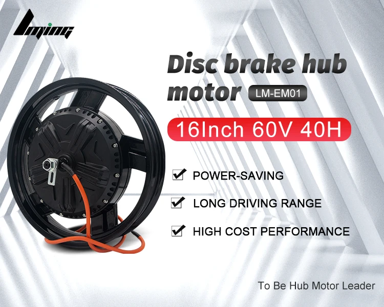 2000w Scooter Hub Motor 16 Inches 48v/60v/72v/96v Bldc Wheel Motor