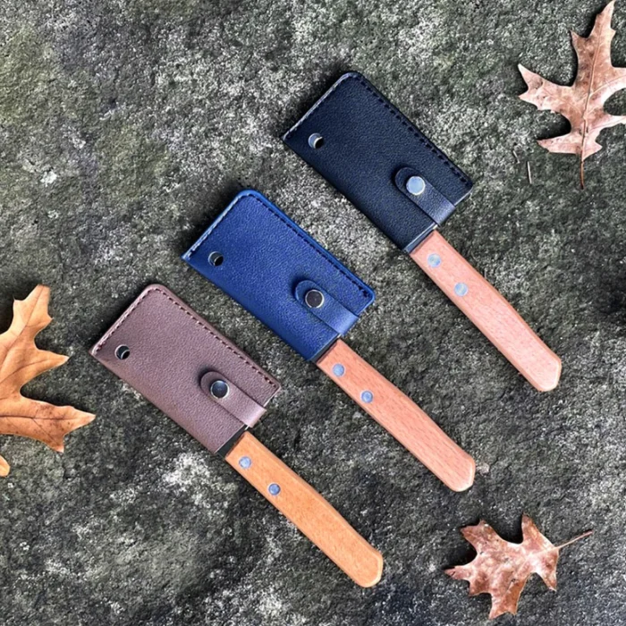 Четыре кнопки мясных ножей шеф-повара чехлы на заказ Ножи Нож для защиты кромок Синтетическая кожа нож нарезки мяса защитные насадки