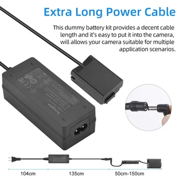 KingMa 8.4V 3A AC Power Supply Adapter DC Coupler and EN-EL25 Dummy Battery Kit for Nikon Z30/Z50/ZFC Camera detail image