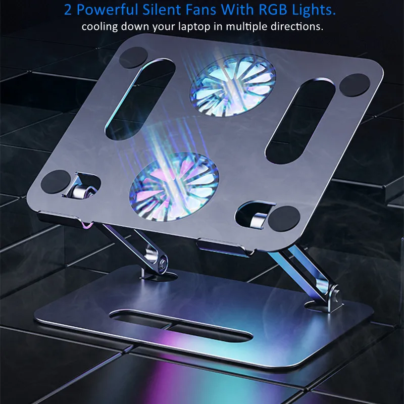 Boneruy Upgraded Adjustable Gaming Laptop Stand With Cooling Fan