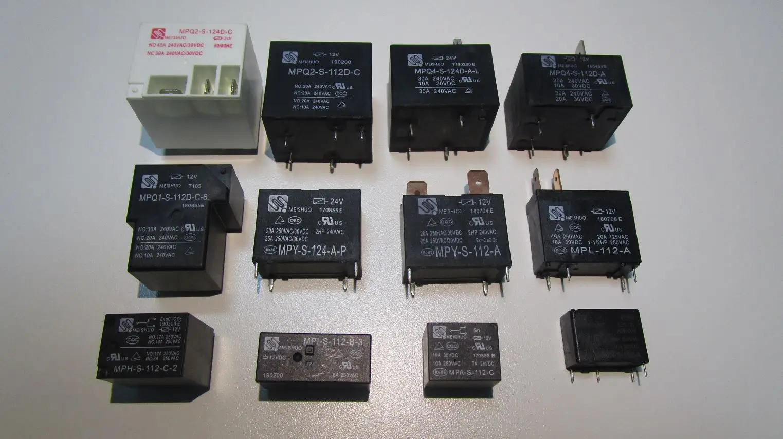 Meishuo MAD-S-124-C 24 Volt Dc Power 0.6W Hot Sell PCB 24v Car Relay