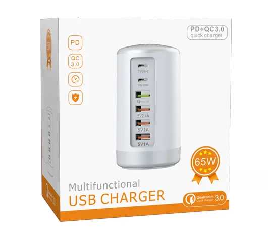  DP Горячая распродажа! TYPE-C PD QC3.0 5V9V12V15V 65 Вт quick charge поддерживает смарт-телефон