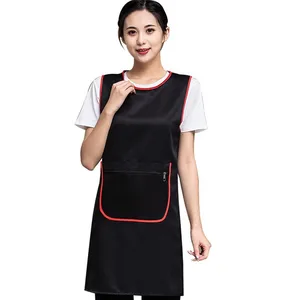 Women's Cute Summer Style Waterproof Waist Apron New Vest Smock Workwear for Home Kitchen Internet Restaurant & Bar Uniforms