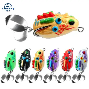 CHEERY 3.5cm 5.4g Silicone Topwater Lure for Salmon & Catfish Barbed Hooks Artificial Soft Bait for Lake/Stream/Ocean Fishing – Soft Lure – view 2