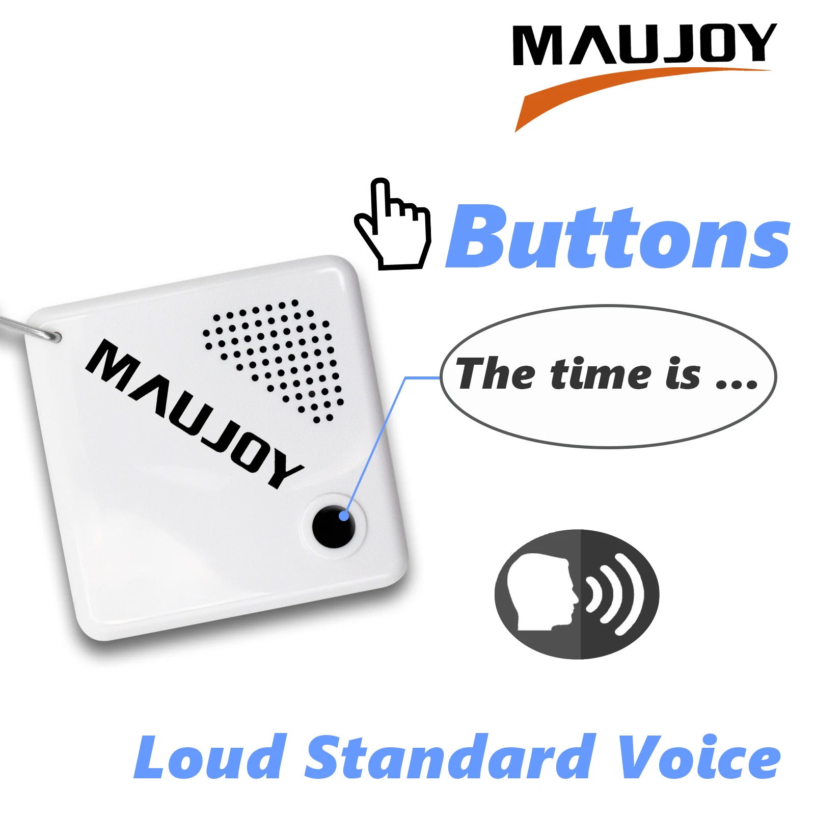 Talking Keychain Clock Time and Date Annoucement for the Blind and Low Vision People With Clear and Loud Voice Time Alarm