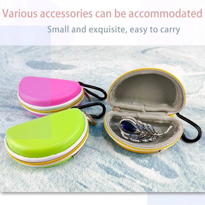 Mini Cute Custom Zipper Earphone Zipper Case Earphone Earbuds Digital Gadgets Storage Box EVA Earphone Case details