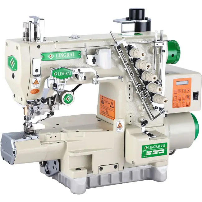 LINGRAI 787-EWT(EST) Direct Drive Cylinder Bed Industrial Interlock Sewing Machine with Automatic Trimmer