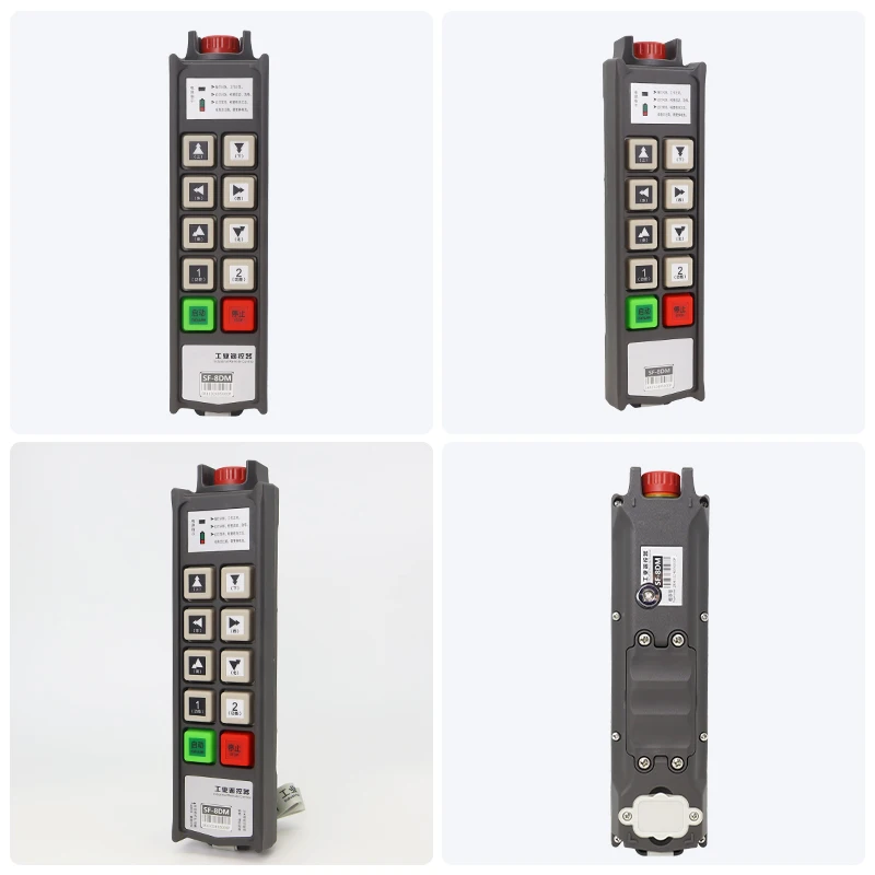 IP68 Waterproof  8 Button Two Speed Handle Hoist Industrial Remote Control Crane Remote Control Wireless