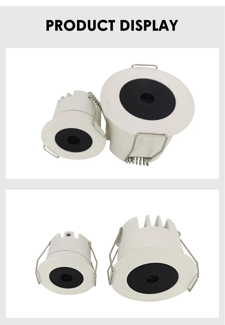 lc10227 high brightness indoor white round square aluminum recessed 3w 5w ceiling cob led spotlight-4