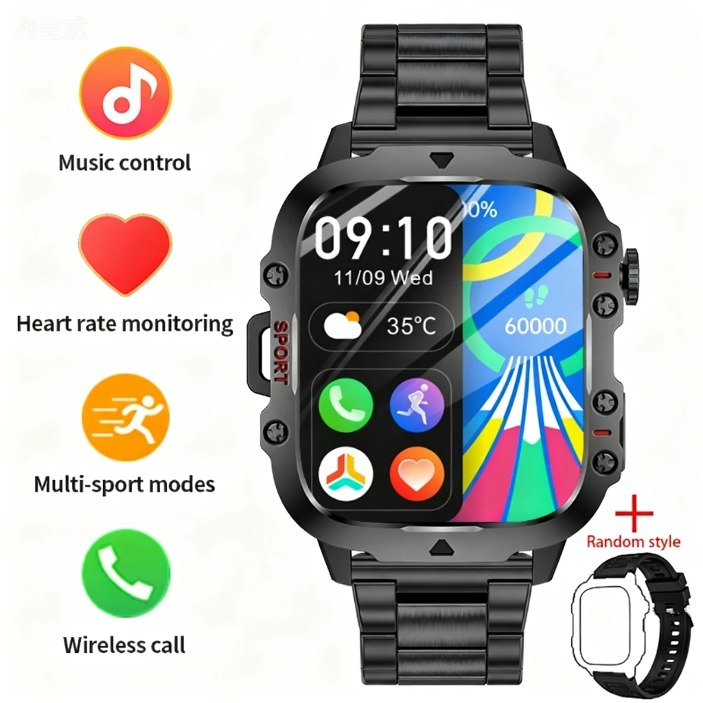 D - Aço Preto + pulseira de presente