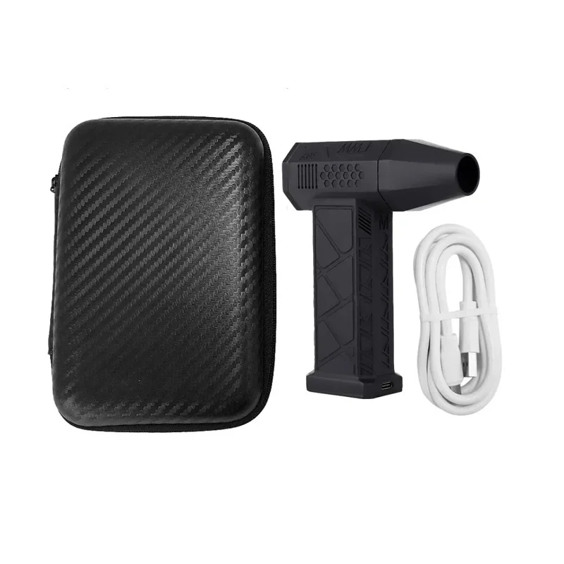 Larkeey Compressed Air Duster Rechargeable Electric Duster For PC Keyboard Cordless Car Dryer 13000RPM Air Blower Gun High Power Turbo Fan Mini Blower Jet Dry Blower For Car Home Office, Black-Orange