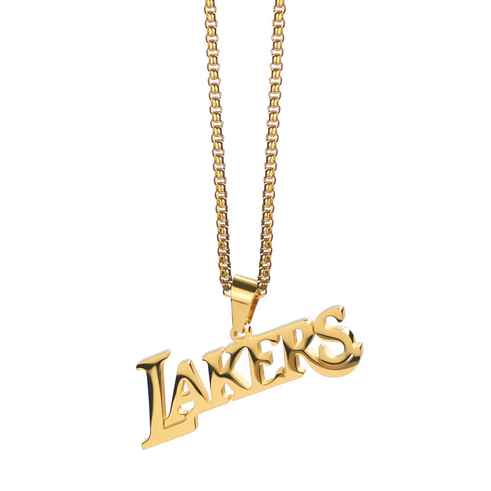 2024 Black Mamba Kobe Lakers Logo Pendant - Titanium Steel