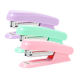 OEM ODM Macaron Color Mini Office Stapler Labor-Saving Portable Binding Device Manual Power Multi-Functional for Learning