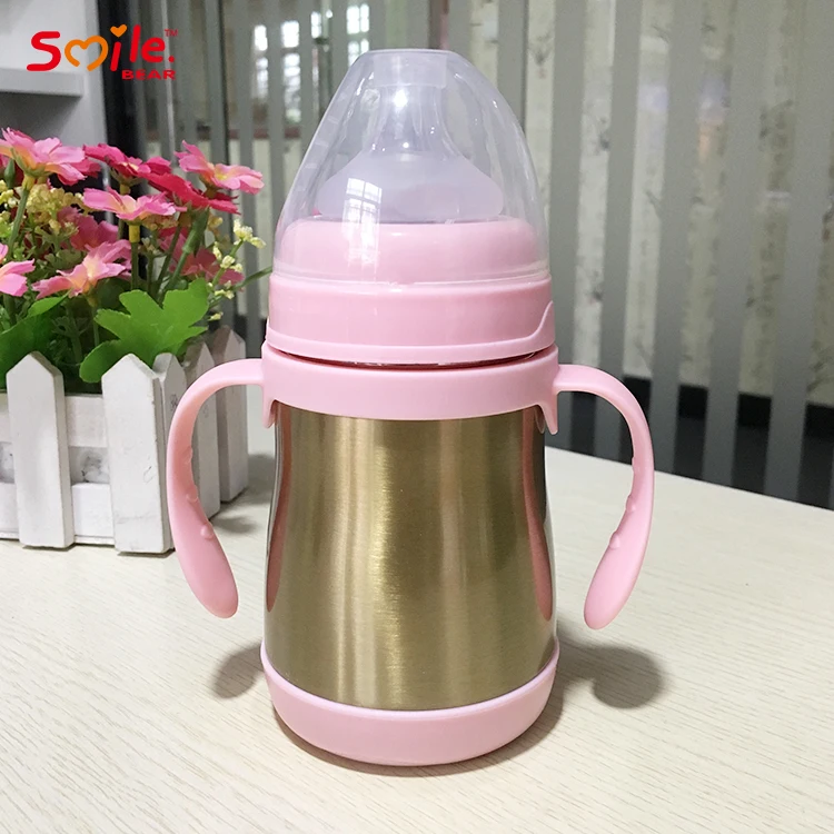 240ml Baby Bottle Thermos Stainless Steel Feeding Bottle 3-in-1 Nursing  Bottle Nipple Insulation Cup Vacuum Flask Milk Bottle