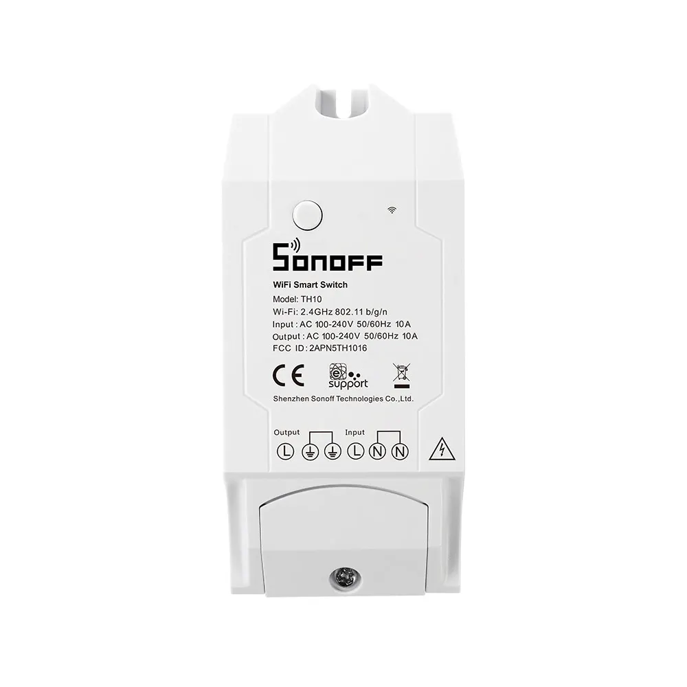 Hotaluyt Smart Home Sonoff TH10 WiFi Smart Switch 10A Température et humidité capteur télécommande 