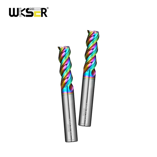 Long life and High quality CNC Cutting Tools 3 Flute Flat End Mill DLC Coating End Mill For Aluminum